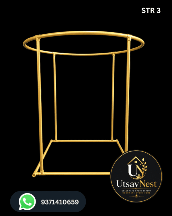 Premium Circular Display Ganapati Decoration Stand (PVC) STR 3