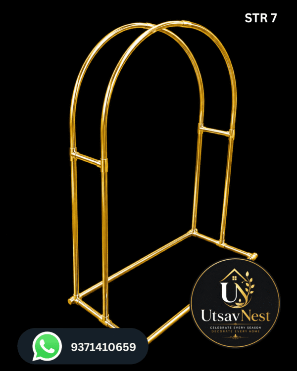 Premium Double Arch Frame Ganapati Decoration Stand (PVC) STR 7