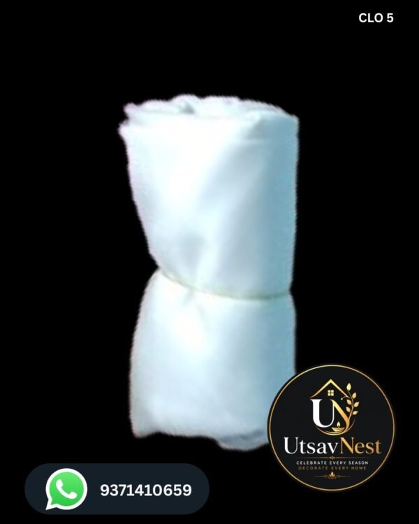 Premium white decoration cloth for ganapati decoration festival backdrops clo 5