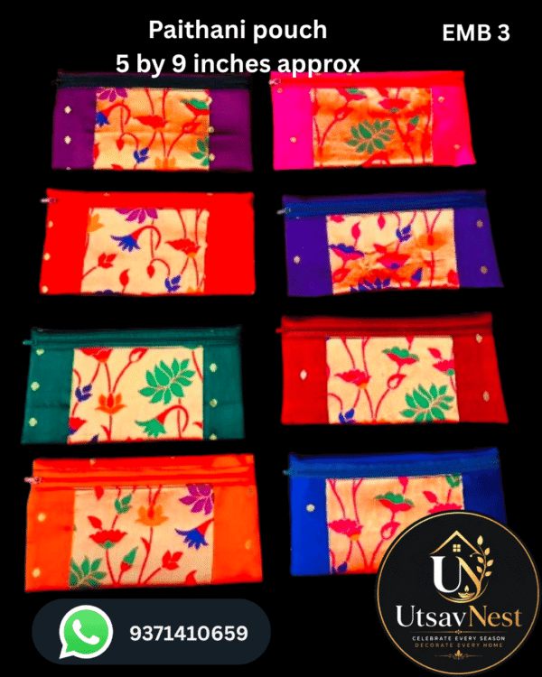 Paithani Fabric Pouch