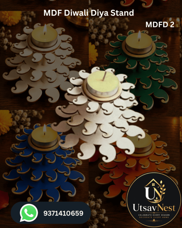MDF Diwali Diya Stand